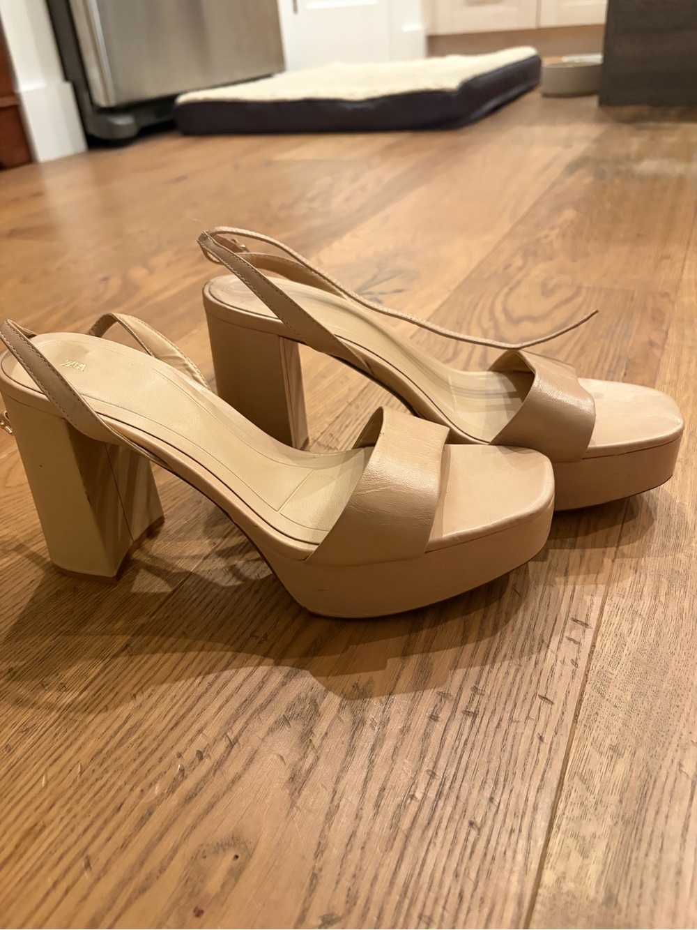 Nude Platform Strappy Sandal